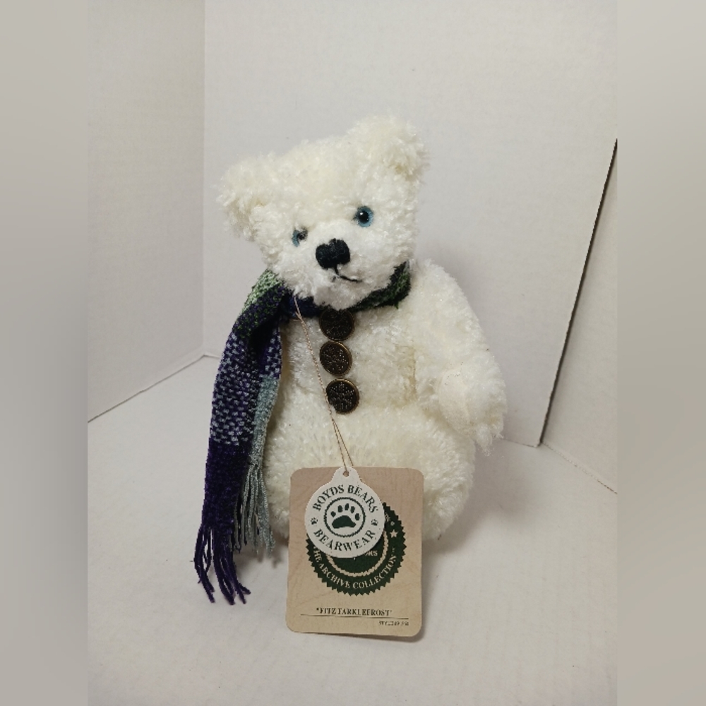 Boyds Bear Fitz Farklefrost Snowman Bear Plush Stuffed Animal Christmas Decor
